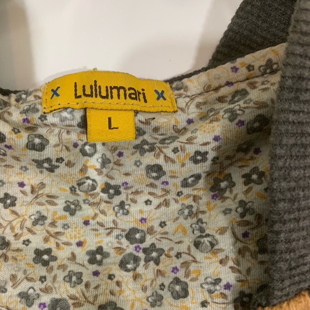 Lulumari Gray Hoodie Top Tunic Size Large - Picture 3 of 6
